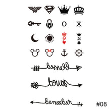 Load image into Gallery viewer, Small Fresh Tattoo Stickers Waterproof Long Lasting Tattoo Stickers Arm Leg Chest Body Art Tattoo For Women Men
