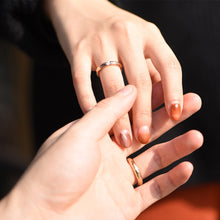 Load image into Gallery viewer, Popular Fashion Stainless Steel Diamond Ring Couple Ring Micro Set Zircon Ring Simple Design for Women Men
