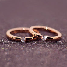 Load image into Gallery viewer, Popular Fashion Stainless Steel Diamond Ring Couple Ring Micro Set Zircon Ring Simple Design for Women Men
