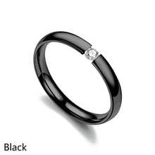 Load image into Gallery viewer, Popular Fashion Stainless Steel Diamond Ring Couple Ring Micro Set Zircon Ring Simple Design for Women Men
