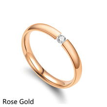 Load image into Gallery viewer, Popular Fashion Stainless Steel Diamond Ring Couple Ring Micro Set Zircon Ring Simple Design for Women Men
