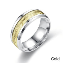 Load image into Gallery viewer, Fashion Luminous Ring Retro Stainless Steel Finger Ring 8mm Glowing In Dark Couple Fluorescent Rings Wedding Bands Jewelry For Women Men Gift
