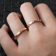 Load image into Gallery viewer, Titanium Steel Rings Minimalist Stainless Steel Thin Ring Cubic Zircon For Women Men Jewelry Accessories Valentine'S Day Gifts
