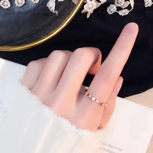 Load image into Gallery viewer, Titanium Steel Rings Minimalist Stainless Steel Thin Ring Cubic Zircon For Women Men Jewelry Accessories Valentine'S Day Gifts
