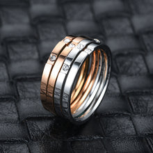 Load image into Gallery viewer, Titanium Steel Rings Minimalist Stainless Steel Thin Ring Cubic Zircon For Women Men Jewelry Accessories Valentine'S Day Gifts
