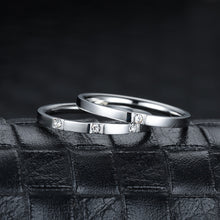 Load image into Gallery viewer, Titanium Steel Rings Minimalist Stainless Steel Thin Ring Cubic Zircon For Women Men Jewelry Accessories Valentine'S Day Gifts
