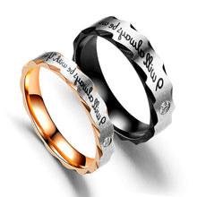 Load image into Gallery viewer, Titanium Steel Ring Couple Stainless Steel Zircon Ring 4mm 6mm Hand Jewelry Simple Design Wedding Rings for Women Men
