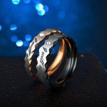 Load image into Gallery viewer, Titanium Steel Ring Couple Stainless Steel Zircon Ring 4mm 6mm Hand Jewelry Simple Design Wedding Rings for Women Men
