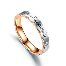 Load image into Gallery viewer, Titanium Steel Ring Couple Stainless Steel Zircon Ring 4mm 6mm Hand Jewelry Simple Design Wedding Rings for Women Men
