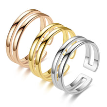 Load image into Gallery viewer, Adjustable Ring Titanium Steel Rings Fashion Casual Finger Jewelry Smooth Couple Ring Classic Love for Women Men Birthday Gifts Wedding Band
