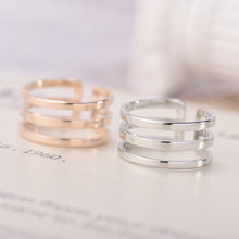 Load image into Gallery viewer, Adjustable Ring Titanium Steel Rings Fashion Casual Finger Jewelry Smooth Couple Ring Classic Love for Women Men Birthday Gifts Wedding Band
