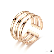 Load image into Gallery viewer, Adjustable Ring Titanium Steel Rings Fashion Casual Finger Jewelry Smooth Couple Ring Classic Love for Women Men Birthday Gifts Wedding Band
