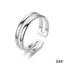 Load image into Gallery viewer, Adjustable Ring Titanium Steel Rings Fashion Casual Finger Jewelry Smooth Couple Ring Classic Love for Women Men Birthday Gifts Wedding Band
