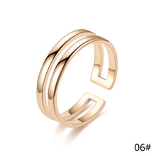 Load image into Gallery viewer, Adjustable Ring Titanium Steel Rings Fashion Casual Finger Jewelry Smooth Couple Ring Classic Love for Women Men Birthday Gifts Wedding Band
