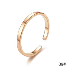 Load image into Gallery viewer, Adjustable Ring Titanium Steel Rings Fashion Casual Finger Jewelry Smooth Couple Ring Classic Love for Women Men Birthday Gifts Wedding Band
