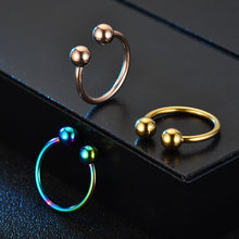 Load image into Gallery viewer, Adjustable Ring Titanium Steel Rings Fashion Casual Finger Jewelry Smooth Couple Ring Classic Love for Women Men Birthday Gifts Wedding Band
