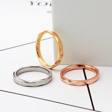 Load image into Gallery viewer, 3mm Titanium Steel Thin Ring Couple Stainless Steel Ring Hand Jewelry Simple Design Wedding Rings for Women Men
