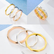 Load image into Gallery viewer, 3mm Titanium Steel Thin Ring Couple Stainless Steel Ring Hand Jewelry Simple Design Wedding Rings for Women Men
