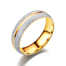 Load image into Gallery viewer, Frosted Titanium Steel Ring Matte Couple Ring Stainless Steel Inlaid Zircon Ring Wedding Engagement Ring Lover Jewelry For Women Men Gift
