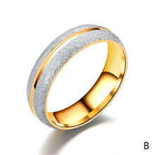 Load image into Gallery viewer, Frosted Titanium Steel Ring Matte Couple Ring Stainless Steel Inlaid Zircon Ring Wedding Engagement Ring Lover Jewelry For Women Men Gift
