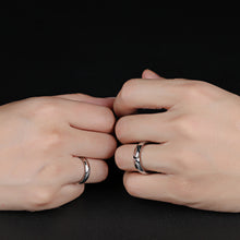 Load image into Gallery viewer, Stainless Steel Couple Rings Titanium Half Peach Heart-shaped Rose Gold Black Color Wedding Promise Ring For Lovers Women Men Engagement Jewelry
