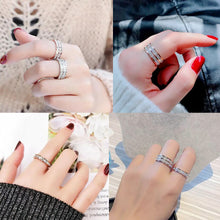 Load image into Gallery viewer, Men Women Couple Rhinestone Titanium Steel Ring Romantic Gift Wedding Engagement Band Ring Women's Men's Jewelry Gift
