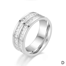 Load image into Gallery viewer, Men Women Couple Rhinestone Titanium Steel Ring Romantic Gift Wedding Engagement Band Ring Women's Men's Jewelry Gift

