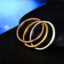 Load image into Gallery viewer, Luxsury Three Ring Ring Titanium Steel Wedding Engagement Band Ring Women's Men's Jewelry Gift
