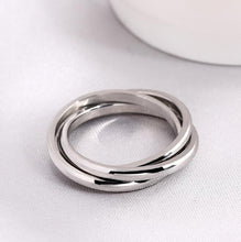 Load image into Gallery viewer, Luxsury Three Ring Ring Titanium Steel Wedding Engagement Band Ring Women's Men's Jewelry Gift

