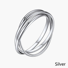 Load image into Gallery viewer, Luxsury Three Ring Ring Titanium Steel Wedding Engagement Band Ring Women's Men's Jewelry Gift
