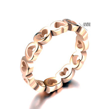 Load image into Gallery viewer, Titanium Steel Band Love Ring Women Men's Engagement Wedding Ring Silver/Rose Gold
