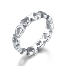 Load image into Gallery viewer, Titanium Steel Band Love Ring Women Men's Engagement Wedding Ring Silver/Rose Gold
