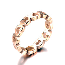 Load image into Gallery viewer, Titanium Steel Band Love Ring Women Men's Engagement Wedding Ring Silver/Rose Gold
