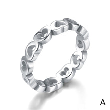 Load image into Gallery viewer, Titanium Steel Band Love Ring Women Men's Engagement Wedding Ring Silver/Rose Gold
