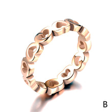 Load image into Gallery viewer, Titanium Steel Band Love Ring Women Men's Engagement Wedding Ring Silver/Rose Gold
