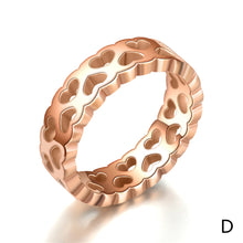 Load image into Gallery viewer, Titanium Steel Band Love Ring Women Men's Engagement Wedding Ring Silver/Rose Gold
