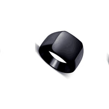 Load image into Gallery viewer, 14mm Black/Silver/Gold Band Stainless Steel Women Men's Engagement Wedding Ring
