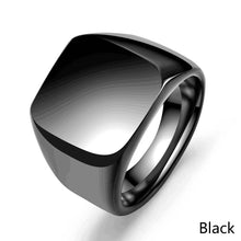 Load image into Gallery viewer, 14mm Black/Silver/Gold Band Stainless Steel Women Men's Engagement Wedding Ring
