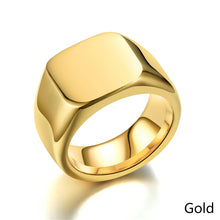 Load image into Gallery viewer, 14mm Black/Silver/Gold Band Stainless Steel Women Men's Engagement Wedding Ring
