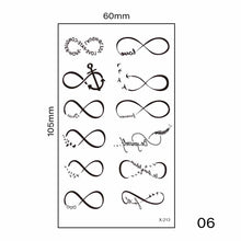 Load image into Gallery viewer, Multicolor Small Fresh Tattoo Stickers Harajuku Style Tattoo Stickers Waterproof Long Lasting Body Art Tattoo Stickers
