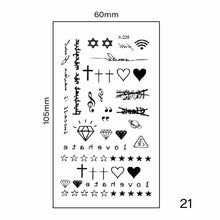 Load image into Gallery viewer, Multicolor Small Fresh Tattoo Stickers Harajuku Style Tattoo Stickers Waterproof Long Lasting Body Art Tattoo Stickers
