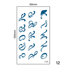 Load image into Gallery viewer, Multicolor Small Fresh Tattoo Stickers Harajuku Style Temporary Tattoo Stickers Waterproof Long Lasting Body Art Tattoo
