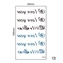 Load image into Gallery viewer, Multicolor Small Fresh Tattoo Stickers Harajuku Style Temporary Tattoo Stickers Waterproof Long Lasting Body Art Tattoo
