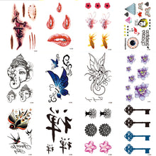 Load image into Gallery viewer, Multicolor Small Fresh Tattoo Stickers Harajuku Style Temporary Body Art Tattoo Waterproof Long Lasting Tattoo Stickers
