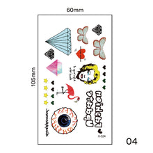 Load image into Gallery viewer, Multicolor Small Fresh Tattoo Stickers Harajuku Style Temporary Body Art Tattoo Waterproof Long Lasting Tattoo Stickers
