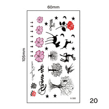 Load image into Gallery viewer, Small Fresh Tattoo Stickers Harajuku Style Multicolor Body Art Tattoo Waterproof Long Lasting Tattoo Stickers
