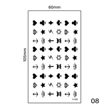Load image into Gallery viewer, Small Fresh Tattoo Stickers Harajuku Style Multicolor Waterproof Long Lasting Body Art Tattoo Stickers for Women Men
