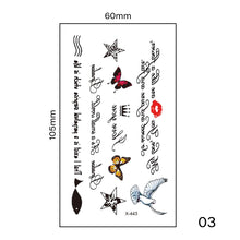Load image into Gallery viewer, Multicolor Small Fresh Tattoo Stickers Harajuku Style Waterproof Temporary Body Art Tattoo Stickers for Women Men
