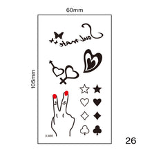 Load image into Gallery viewer, Multicolor Small Fresh Tattoo Stickers Harajuku Style Waterproof Temporary Body Art Tattoo Stickers for Women Men
