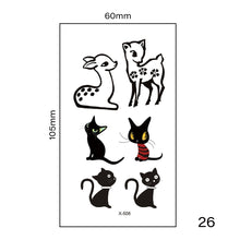 Load image into Gallery viewer, Small Fresh Tattoo Stickers Multicolor Harajuku Style Waterproof Temporary Body Art Tattoo Stickers for Women Men
